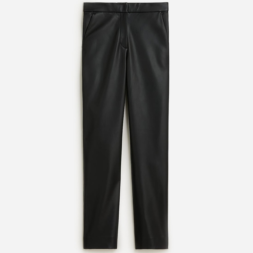 J Crew Tall Kate Straight-Leg Pant In Faux Leather Bu143